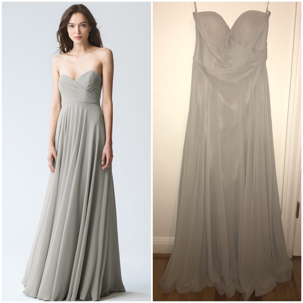 Jenny Yoo Adeline Dress in Earl Grey